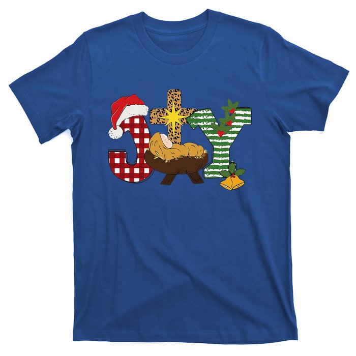 Christian Christmas Joy Jesus Nativity Scene Faith T-Shirt