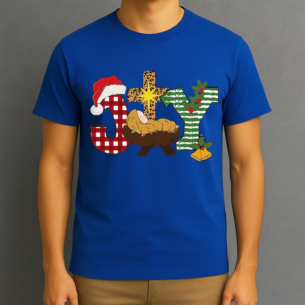 Christian Christmas Joy Jesus Nativity Scene Faith T-Shirt
