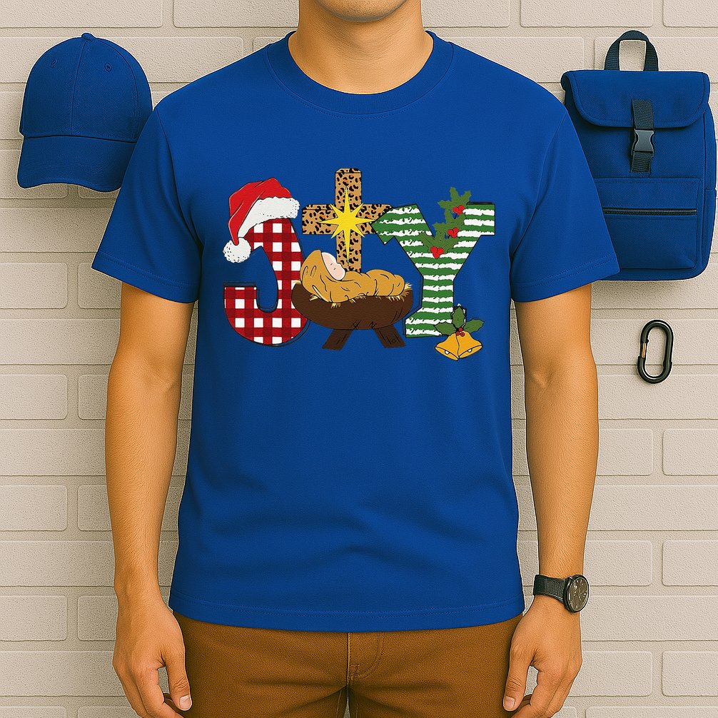Christian Christmas Joy Jesus Nativity Scene Faith T-Shirt