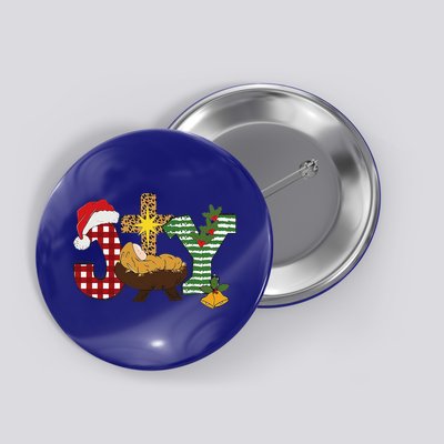 Christian Christmas Joy Jesus Nativity Scene Faith Button