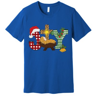 Christian Christmas Joy Jesus Nativity Scene Faith Premium T-Shirt
