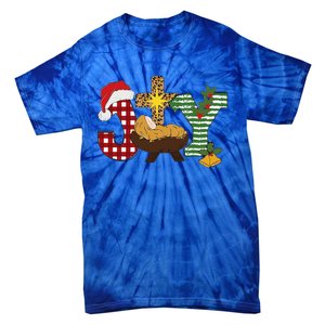 Christian Christmas Joy Jesus Nativity Scene Faith Tie-Dye T-Shirt