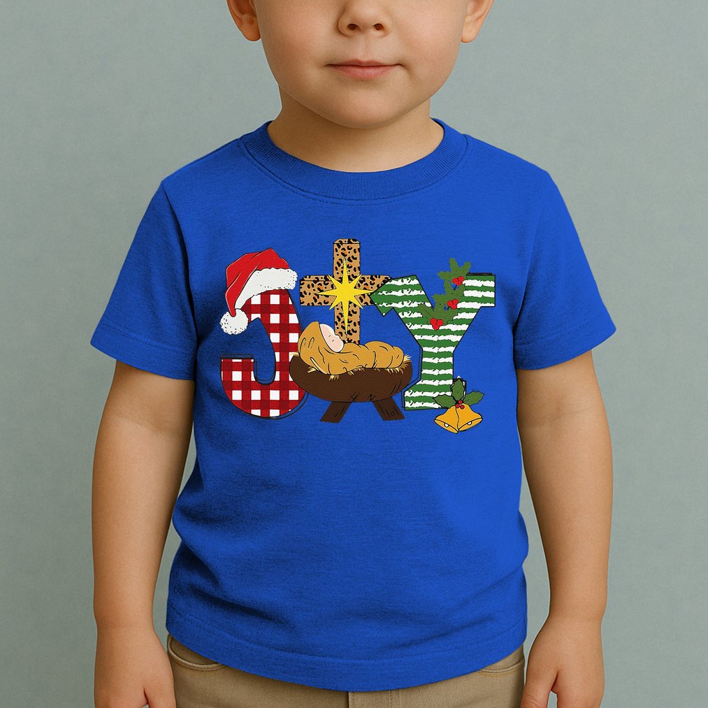 Christian Christmas Joy Jesus Nativity Scene Faith Toddler T-Shirt