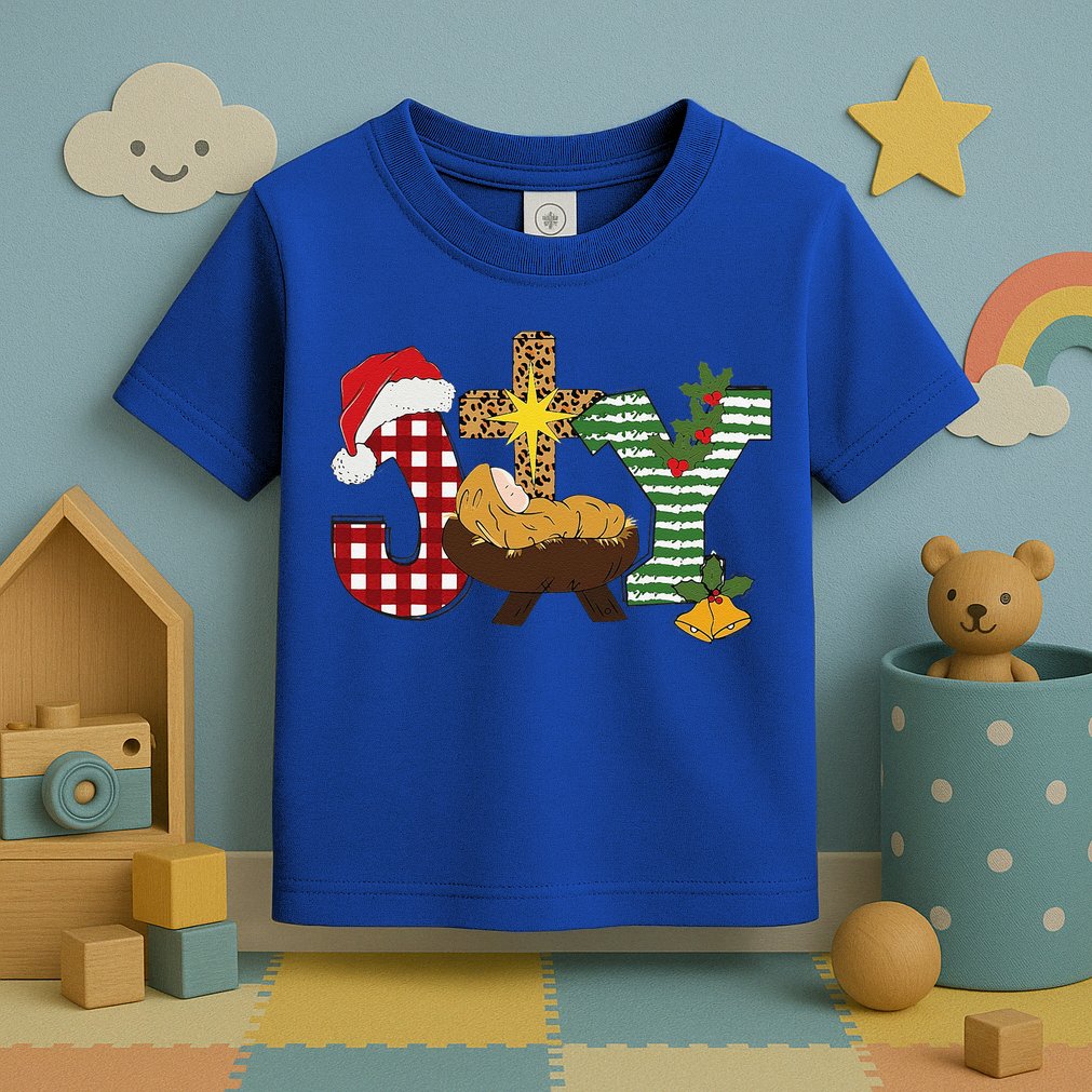 Christian Christmas Joy Jesus Nativity Scene Faith Toddler T-Shirt