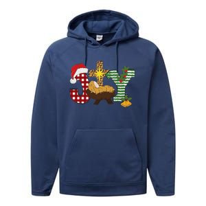 Christian Christmas Joy Jesus Nativity Scene Faith Performance Fleece Hoodie