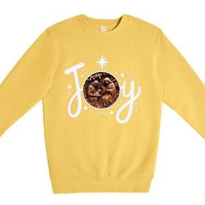 Christian Christmas Joy Jesus Nativity Scene Faith Family Premium Crewneck Sweatshirt