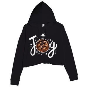 Christian Christmas Joy Jesus Nativity Scene Faith Family Crop Fleece Hoodie