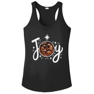 Christian Christmas Joy Jesus Nativity Scene Faith Family Ladies PosiCharge Competitor Racerback Tank