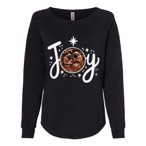 Christian Christmas Joy Jesus Nativity Scene Faith Family Womens California Wash Sweatshirt