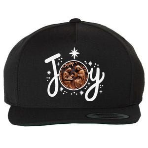 Christian Christmas Joy Jesus Nativity Scene Faith Family Wool Snapback Cap