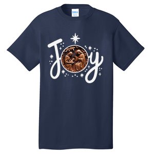 Christian Christmas Joy Jesus Nativity Scene Faith Family Tall T-Shirt