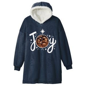 Christian Christmas Joy Jesus Nativity Scene Faith Family Hooded Wearable Blanket