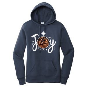 Christian Christmas Joy Jesus Nativity Scene Faith Family Women's Pullover Hoodie