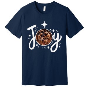 Christian Christmas Joy Jesus Nativity Scene Faith Family Premium T-Shirt