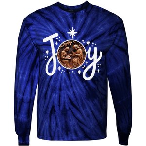 Christian Christmas Joy Jesus Nativity Scene Faith Family Tie-Dye Long Sleeve Shirt