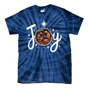 Christian Christmas Joy Jesus Nativity Scene Faith Family Tie-Dye T-Shirt