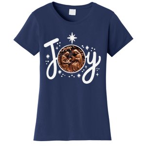 Christian Christmas Joy Jesus Nativity Scene Faith Family Women's T-Shirt