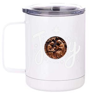 Christian Christmas Joy Jesus Nativity Scene Faith Family 12 oz Stainless Steel Tumbler Cup