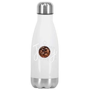 Christian Christmas Joy Jesus Nativity Scene Faith Family Stainless Steel Insulated Water Bottle