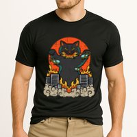 Catzilla Cat Japanese Monster Movie Parody Cooling Performance Crew T-Shirt