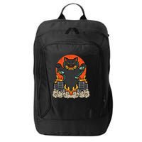 Catzilla Cat Japanese Monster Movie Parody City Backpack