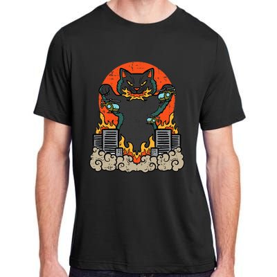 Catzilla Cat Japanese Monster Movie Parody Adult ChromaSoft Performance T-Shirt