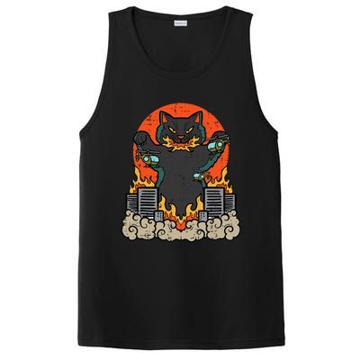 Catzilla Cat Japanese Monster Movie Parody PosiCharge Competitor Tank