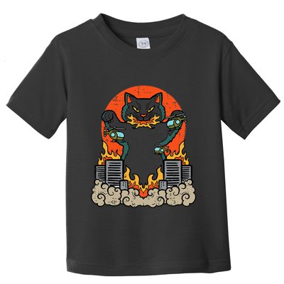 Catzilla Cat Japanese Monster Movie Parody Toddler T-Shirt