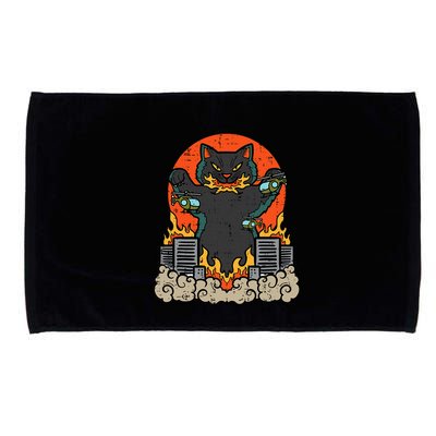 Catzilla Cat Japanese Monster Movie Parody Microfiber Hand Towel
