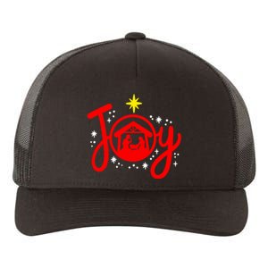 Christian Christmas Joy Jesus Nativity Scene Faith Family Yupoong Adult 5-Panel Trucker Hat