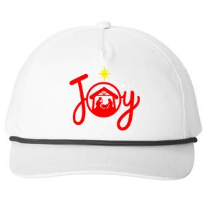 Christian Christmas Joy Jesus Nativity Scene Faith Family Snapback Five-Panel Rope Hat