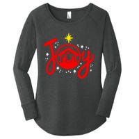 Christian Christmas Joy Jesus Nativity Scene Faith Family Women's Perfect Tri Tunic Long Sleeve Shirt