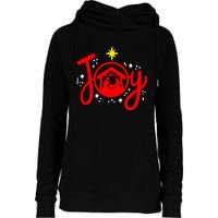 Christian Christmas Joy Jesus Nativity Scene Faith Family Womens Funnel Neck Pullover Hood