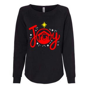 Christian Christmas Joy Jesus Nativity Scene Faith Family Womens California Wash Sweatshirt