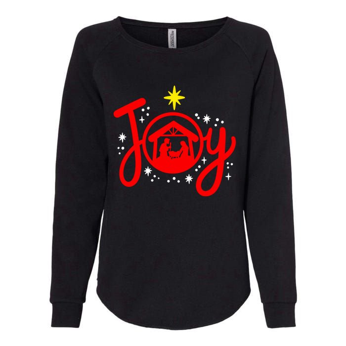 Christian Christmas Joy Jesus Nativity Scene Faith Family Womens California Wash Sweatshirt