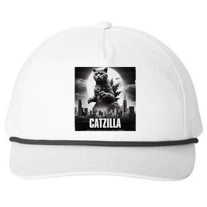 Catzilla Cat Japanese Art Funny Snapback Five-Panel Rope Hat