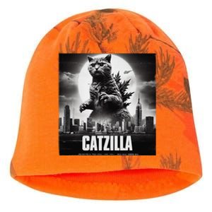 Catzilla Cat Japanese Art Funny Kati - Camo Knit Beanie