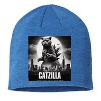 Catzilla Cat Japanese Art Funny Sustainable Beanie