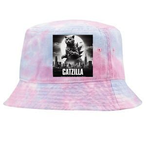 Catzilla Cat Japanese Art Funny Tie-Dyed Bucket Hat