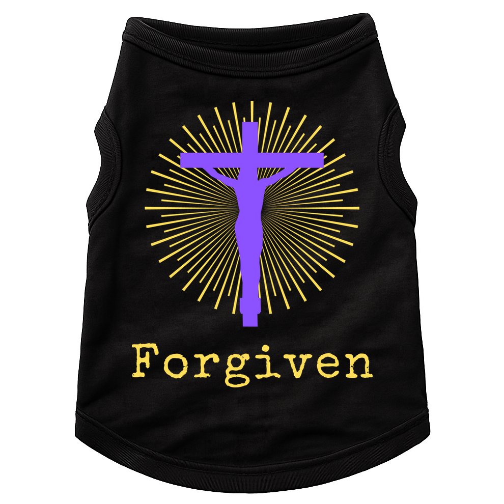 Chrisitan Cross Jesus Forgiven Faith Gift Doggie Tank
