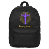 Chrisitan Cross Jesus Forgiven Faith Gift 16 in Basic Backpack