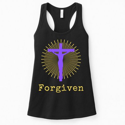 Chrisitan Cross Jesus Forgiven Faith Gift Womens Tank Top