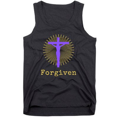 Chrisitan Cross Jesus Forgiven Faith Gift Tank Top