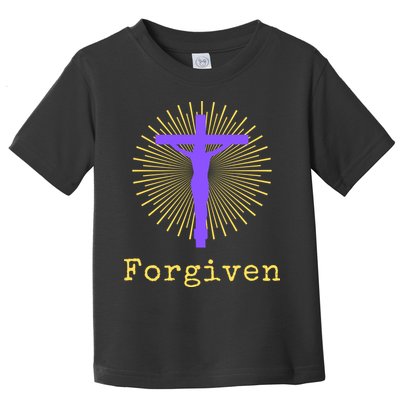 Chrisitan Cross Jesus Forgiven Faith Gift Toddler T-Shirt