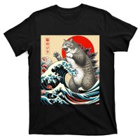 Catzilla Cat Japanese Art Funny Cat Gifts For Women T-Shirt