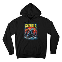 Catzilla Cat Japanese Art Funny Cat Hoodie