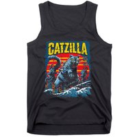 Catzilla Cat Japanese Art Funny Cat Tank Top