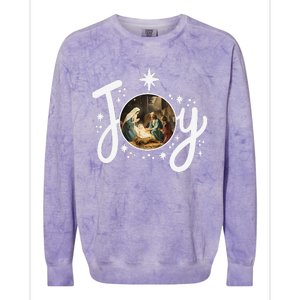 Christian Christmas Joy Jesus Nativity Scene Faith Family Colorblast Crewneck Sweatshirt