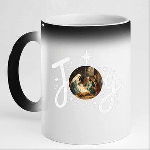 Christian Christmas Joy Jesus Nativity Scene Faith Family 11oz Black Color Changing Mug