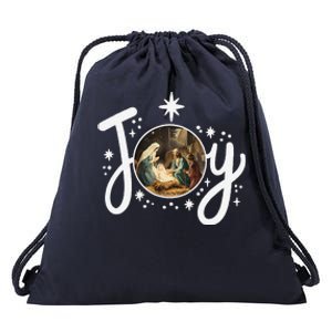 Christian Christmas Joy Jesus Nativity Scene Faith Family Drawstring Bag